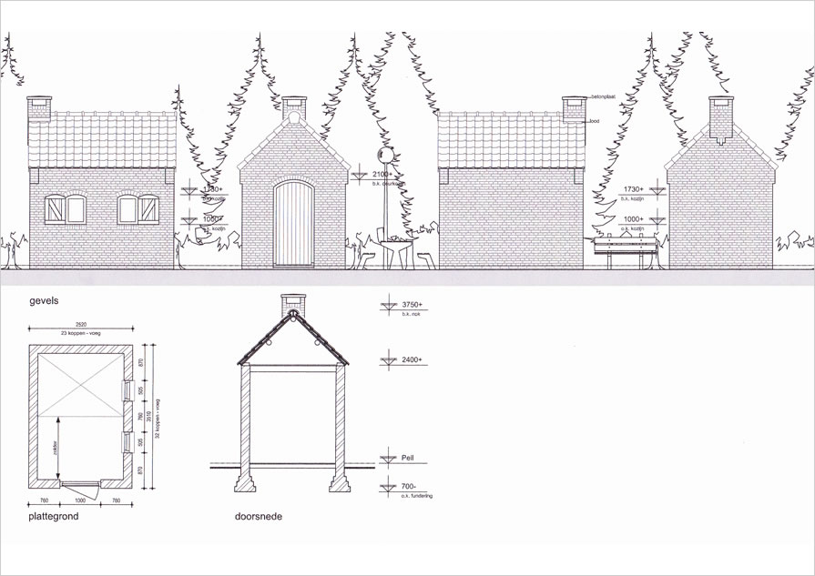 Kooikershuis Maaspoort 's-Hertogenbosch - ontwerp