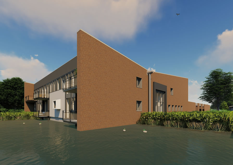 Veel licht en uitzicht op het water
