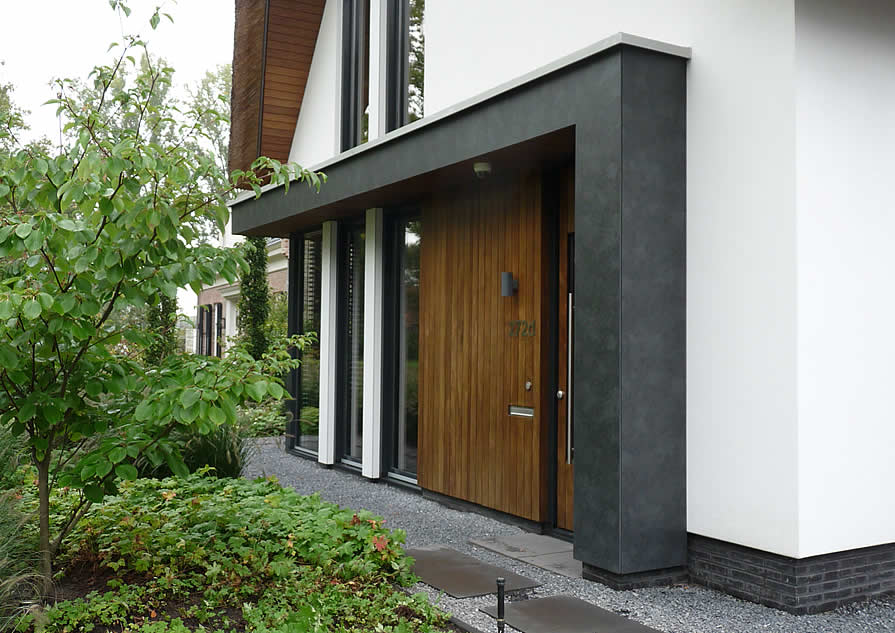 Gevelaccenten van duurzaam hout