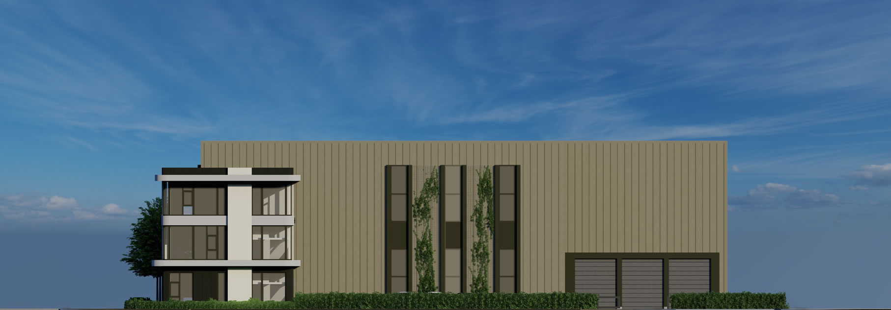 Gevels met groenaccenten