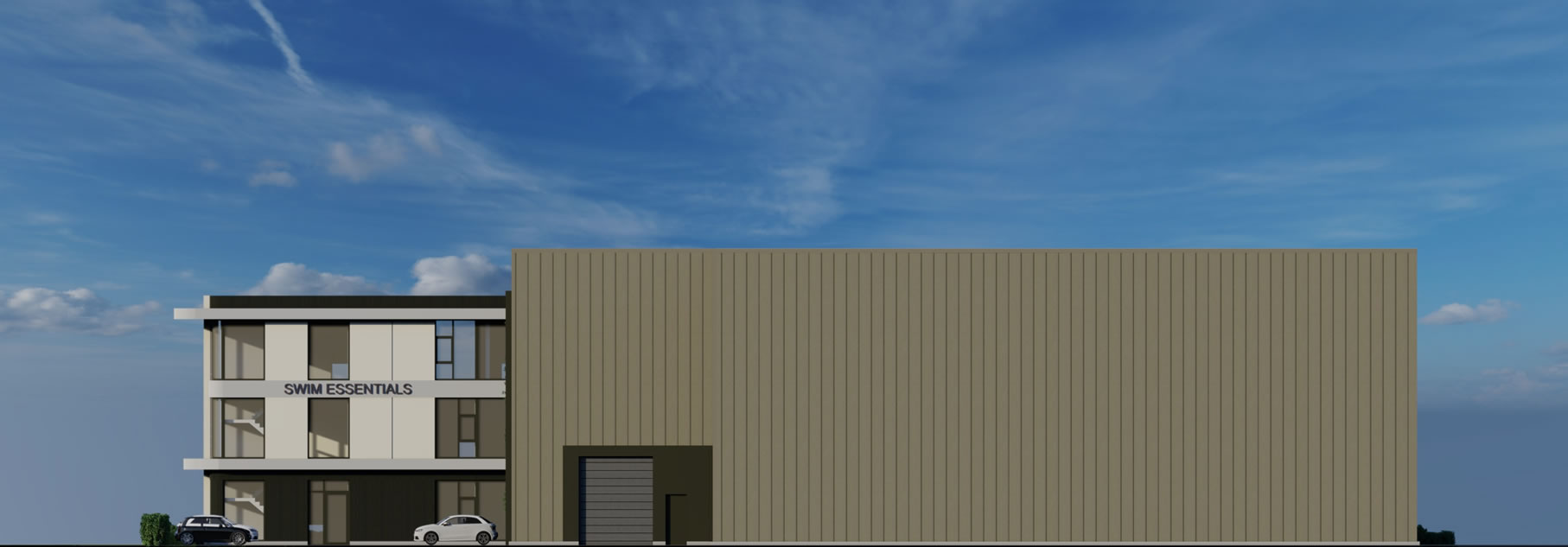 Kantoor en bedrijfshal