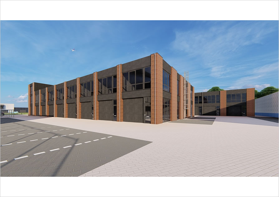 Gebouwen met twee- en drieelaagse bedrijfsunits