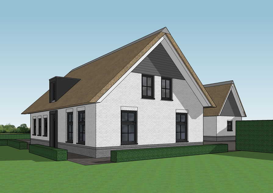 Achterzijde vrijstaande villa
