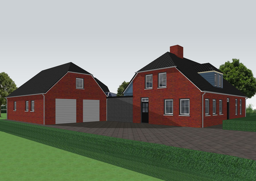 Bestaande situatie voor verbouwing vrijstaande woning
